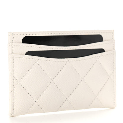 Chanel Caviar Quilted Card Holder White 2 of 8