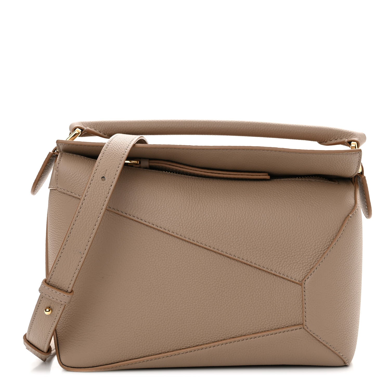 Loewe Grained Calfskin Small Puzzle Edge Bag Sand 1 of 11