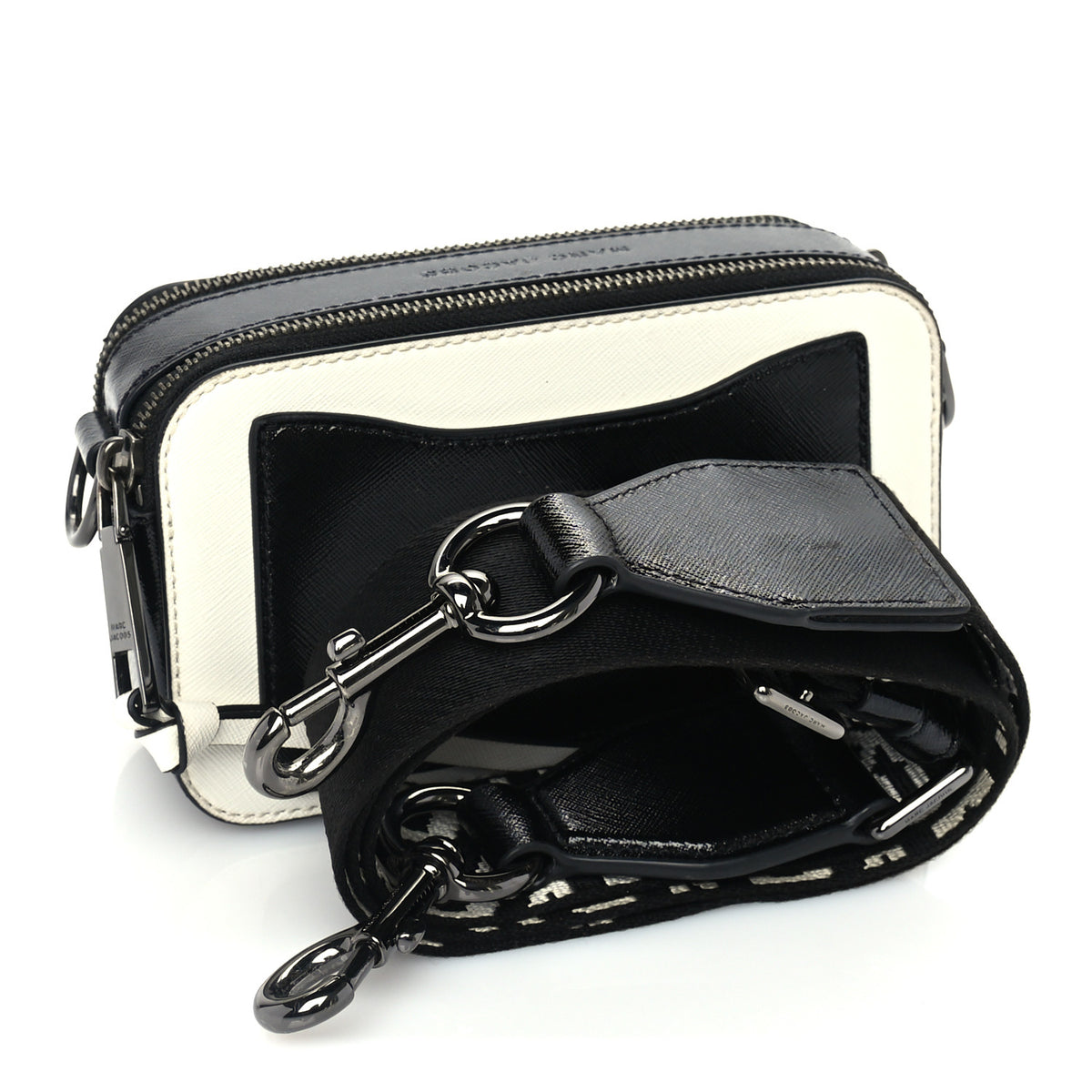 Saffiano Small Snapshot Camera Bag Cloud White