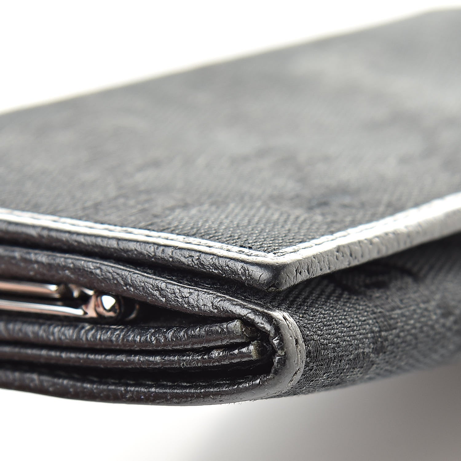 Gucci Monogram Metal Bar Continental Flap Wallet Black 13 of 18