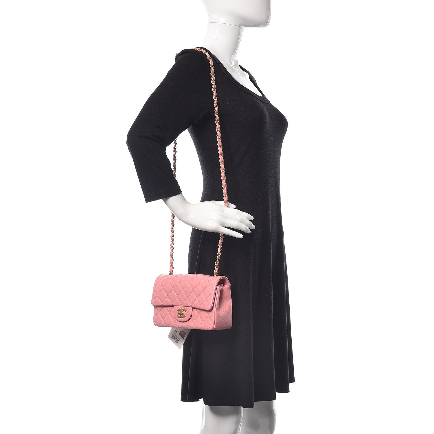 Chanel Lambskin Quilted Mini Rectangular Flap Pink 2 of 10