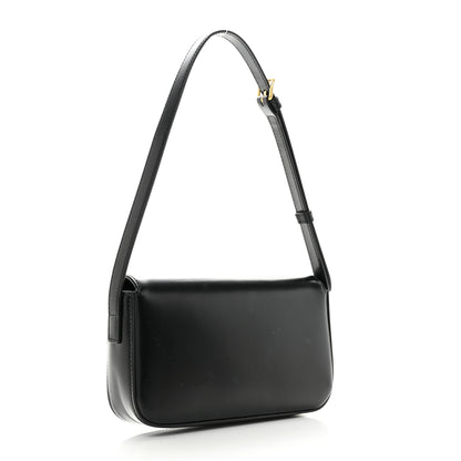 Celine Shiny Calfskin Triomphe Shoulder Bag Black 2 of 12