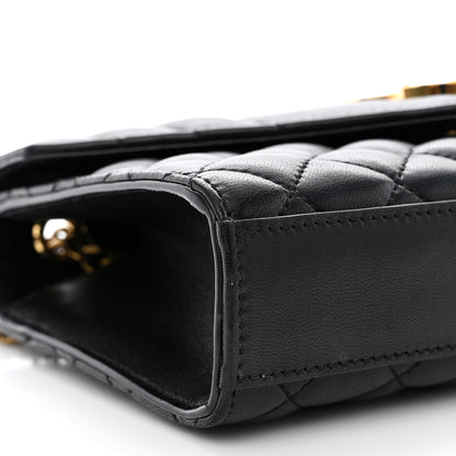 Saint Laurent Grain De Poudre Textured Mixed Matelasse Triquilt Small Monogram Satchel Black 9 of 11