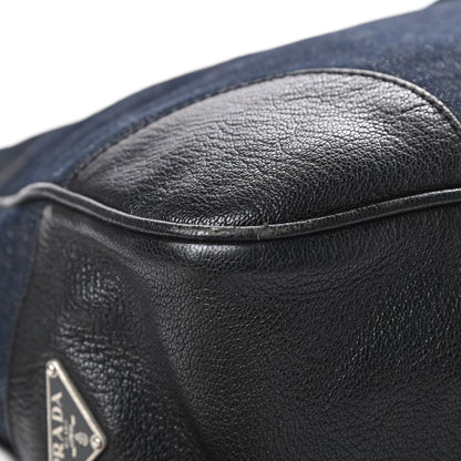 Prada Denim Goatskin Messenger Bleu 9 of 15