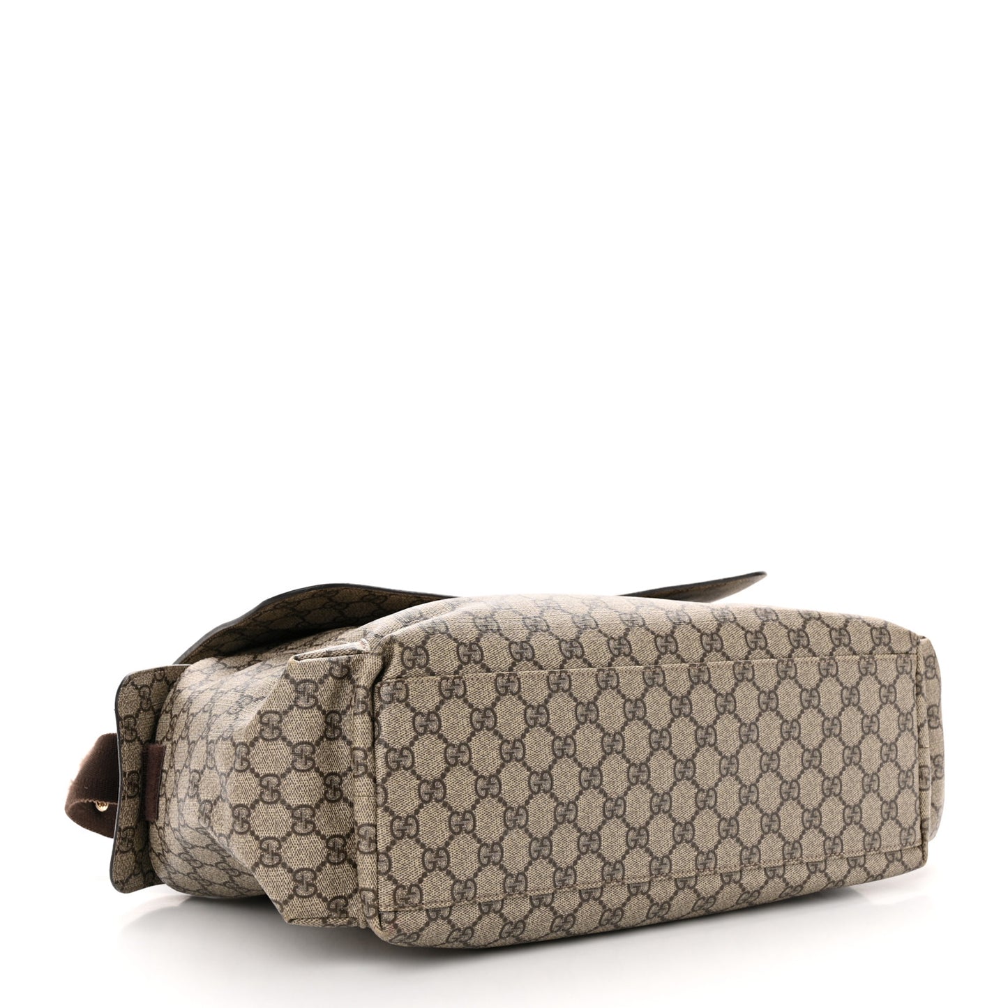 GG Plus Monogram Messenger Diaper Bag Dark Brown