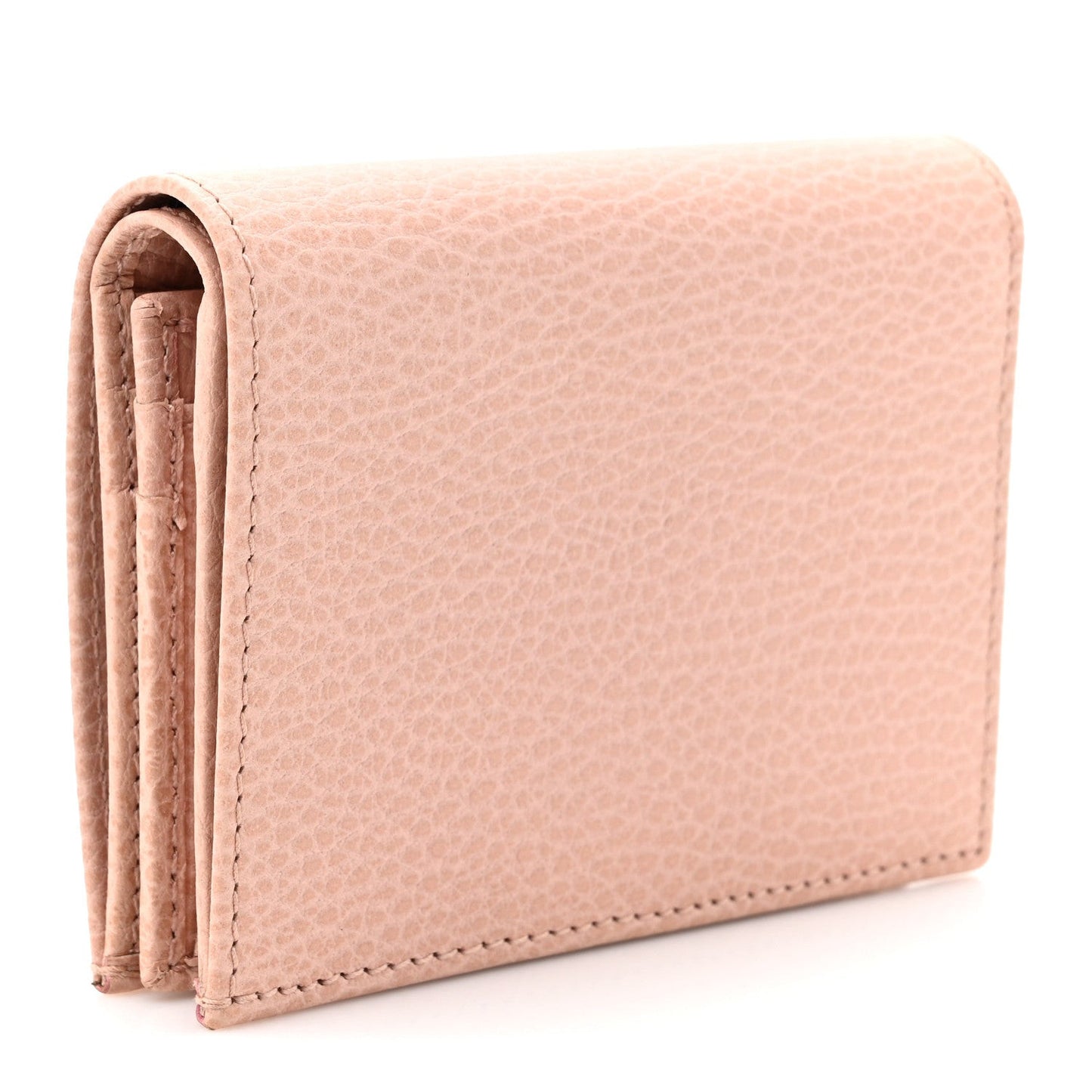 Dollar Calfskin GG Marmont Card Case Perfect Pink