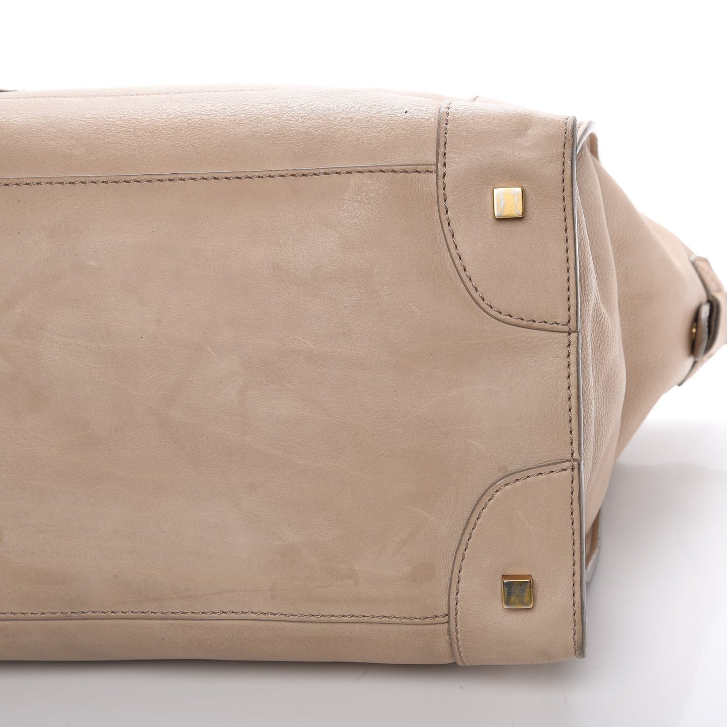 Drummed Calfskin Medium Luggage Camel