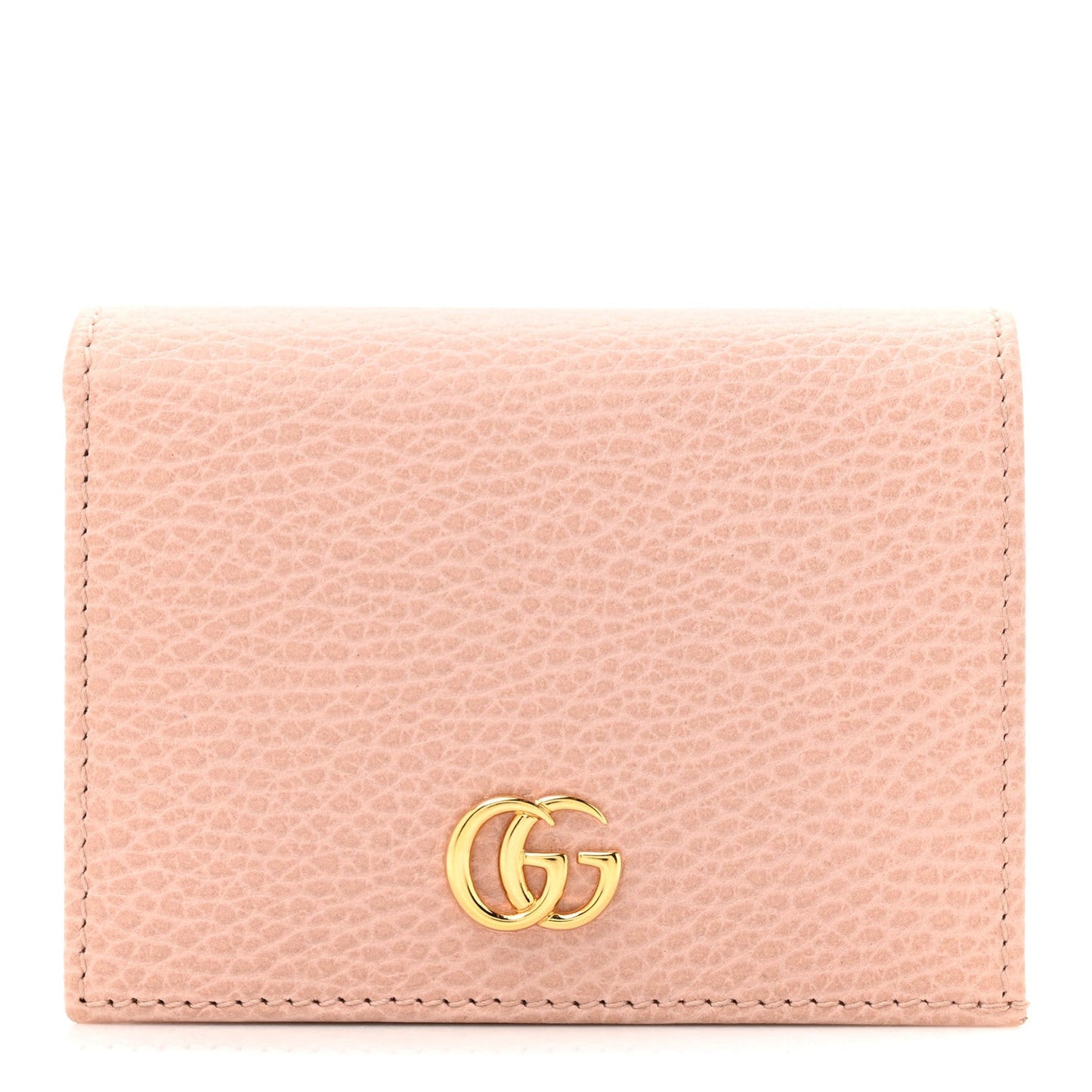 Dollar Calfskin GG Marmont Card Case Perfect Pink