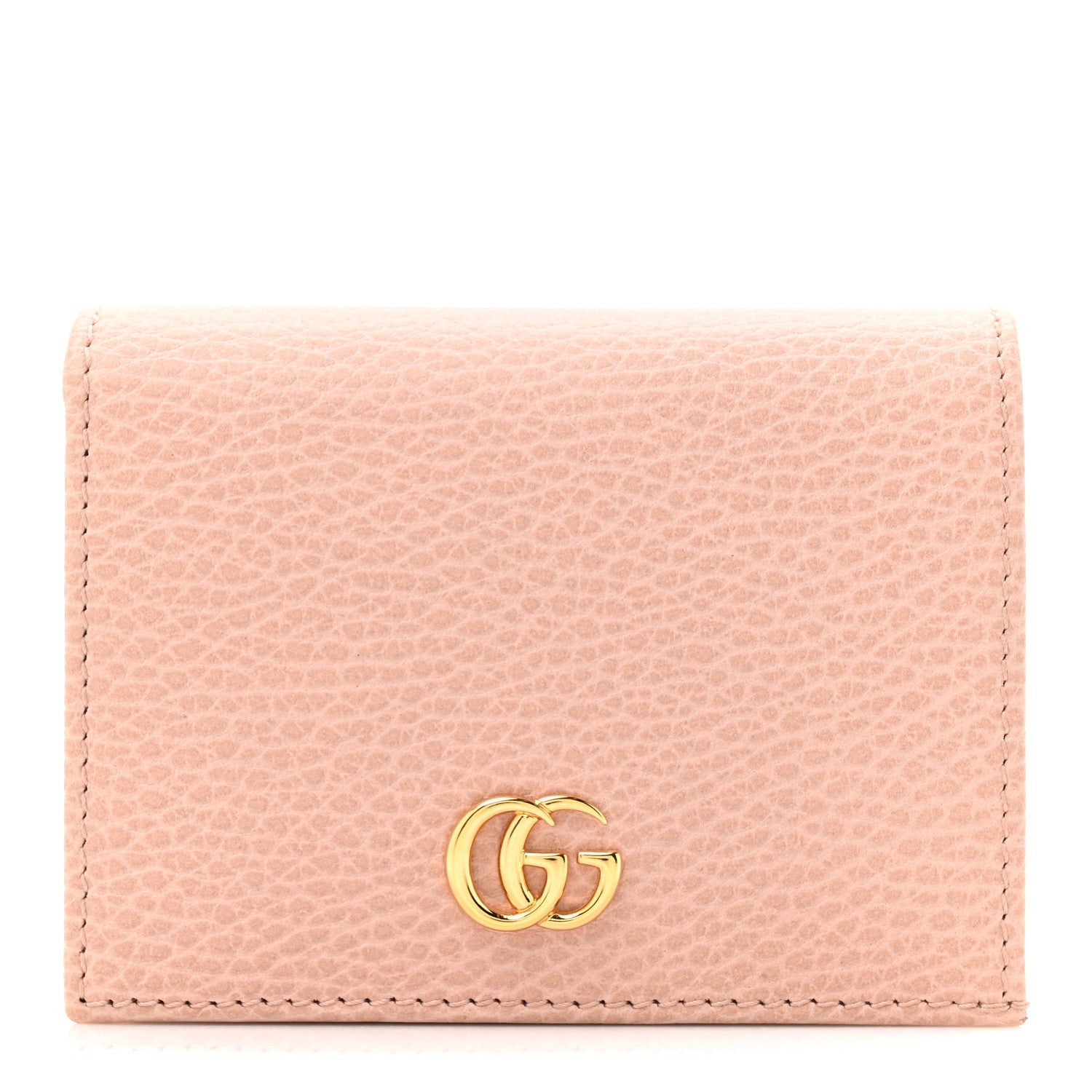 Gucci Dollar Calfskin GG Marmont Card Case Perfect Pink 1 of 7