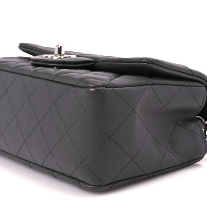 Chanel Lambskin Quilted Mini Rectangular Flap Dark Grey 9 of 9