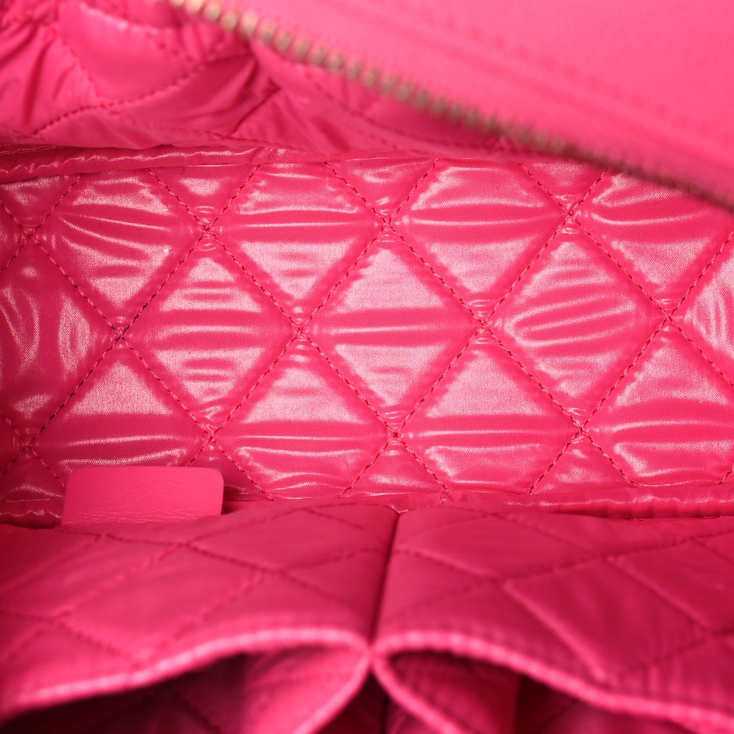 Chanel Caviar Quilted Medium Curvy Pouch Cosmetic Case Pink 5 of 7