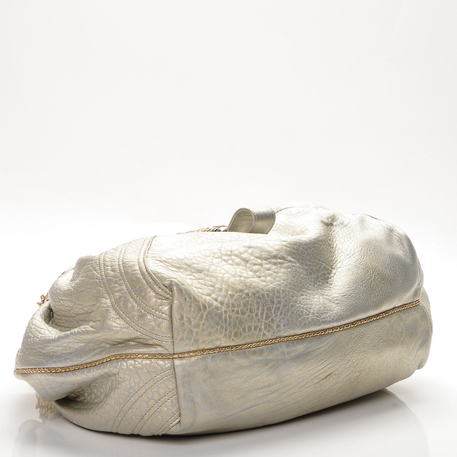 Fendi Nappa Nuvolata Bimetal Spy Oro Argento 4 of 9