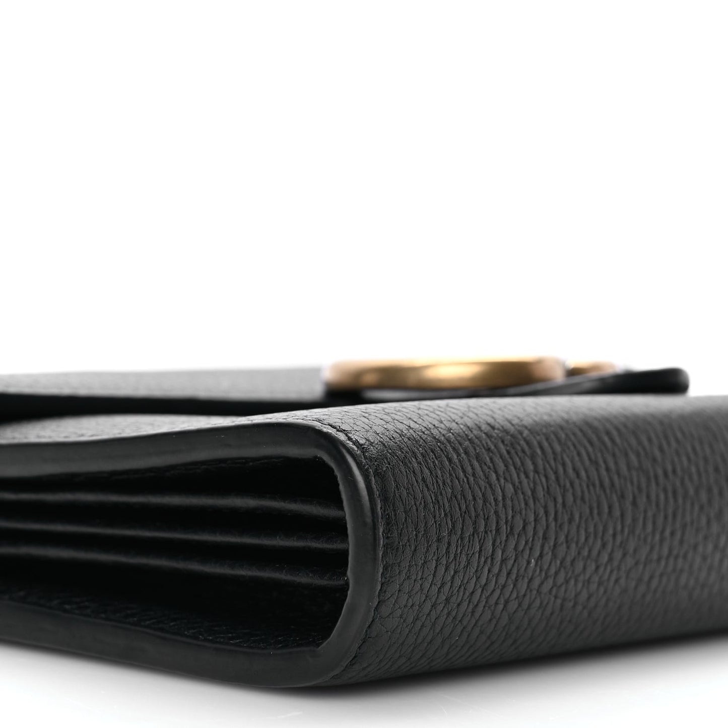 Calfskin GG Marmont Chain Wallet Black