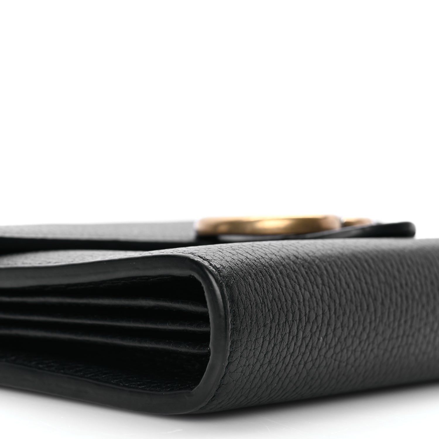 Gucci Calfskin GG Marmont Chain Wallet Black 8 of 9
