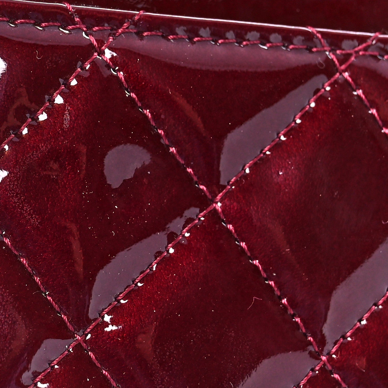 Chanel Patent Quilted Brilliant Wallet On Chain WOC Red 12 of 13