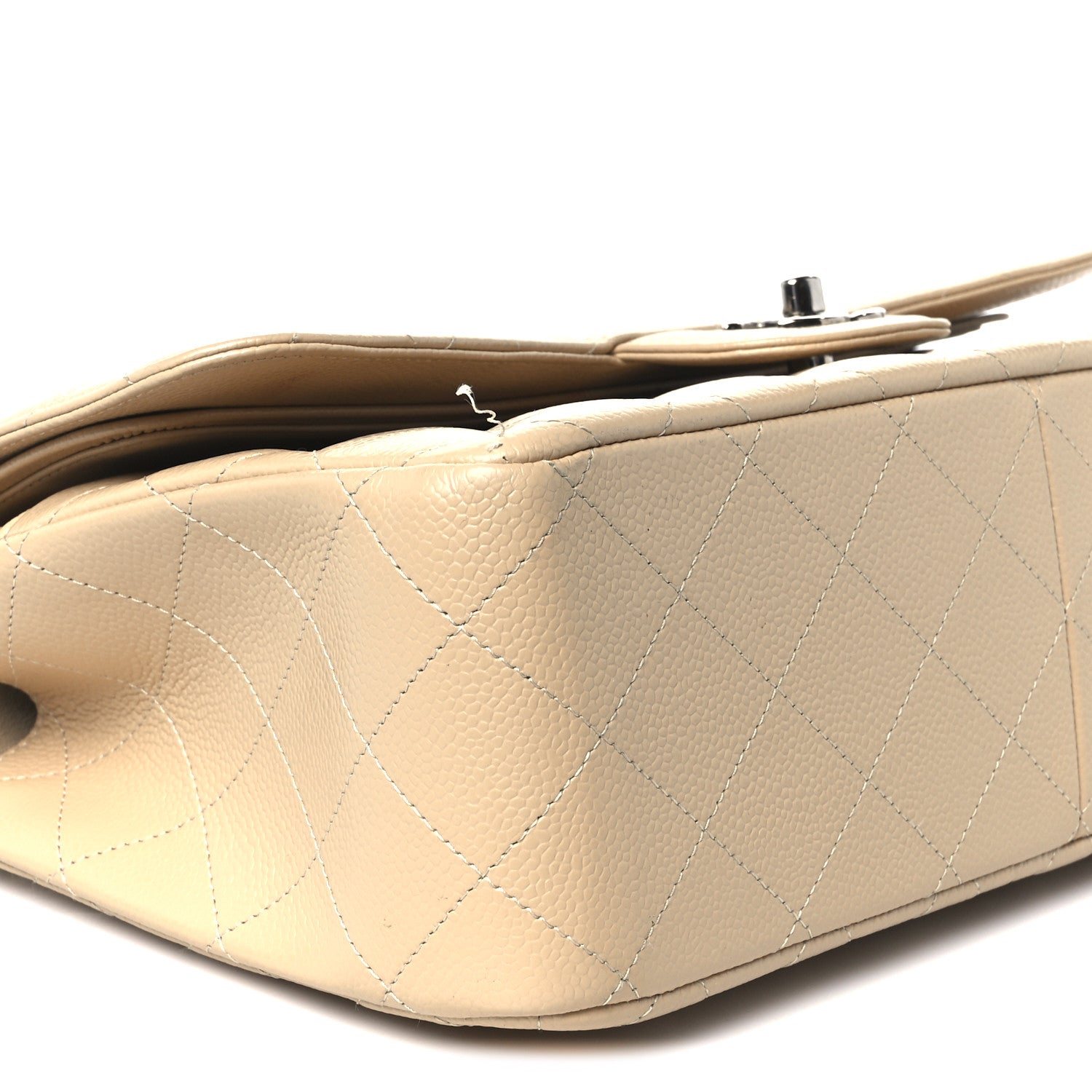 Chanel Caviar Quilted Jumbo Double Flap Beige Clair 10 of 11