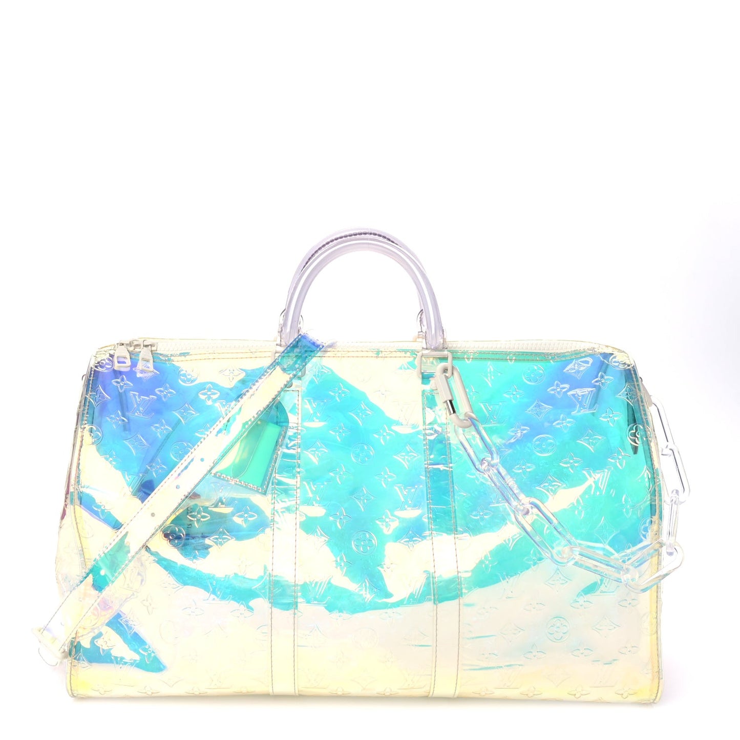 PVC Monogram Keepall Bandouliere 50 Iridescent Prism