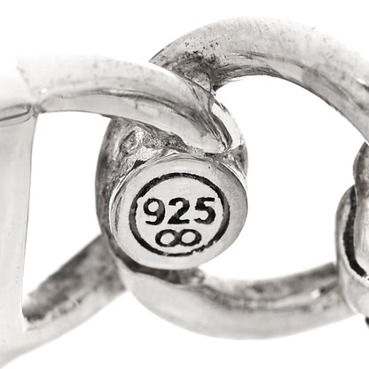 John Hardy Sterling Silver Black Sapphire Curb Link Ring 54 7 4 of 5