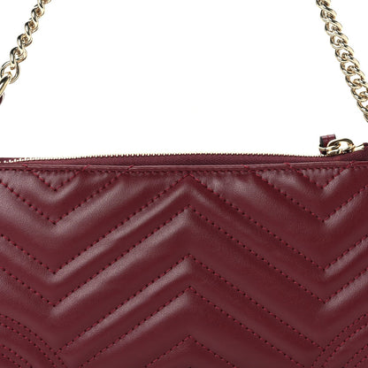 Gucci Calfskin Matelasse GG Marmont small shoulder bag  Rosso Ancora 6 of 8