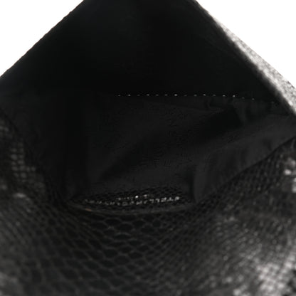 Stella McCartney Snakeskin Effect Tiny Falabella Fold Over Tote Black 7 of 9