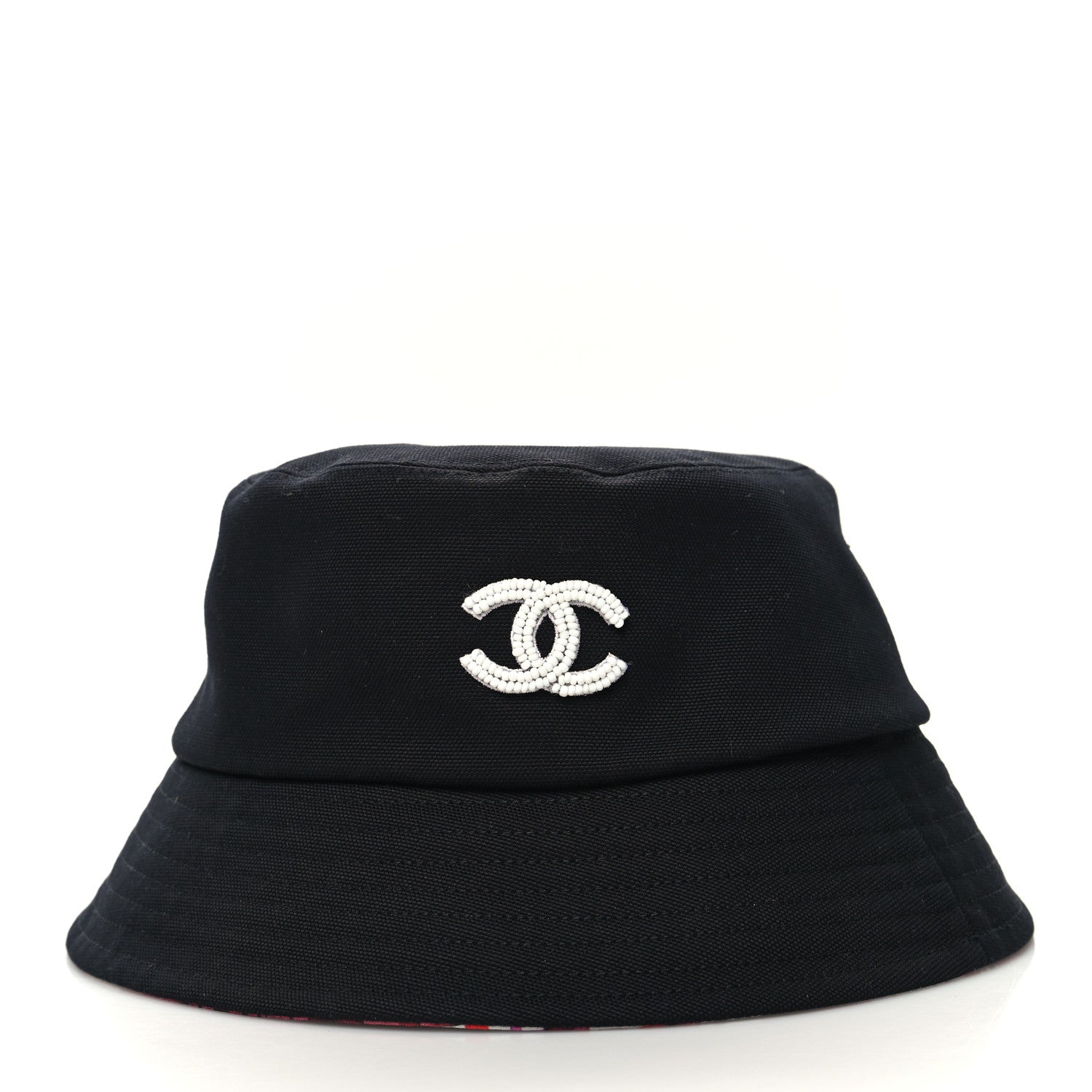 Chanel Cotton Pearl CC Bucket Hat M Black 2 of 7