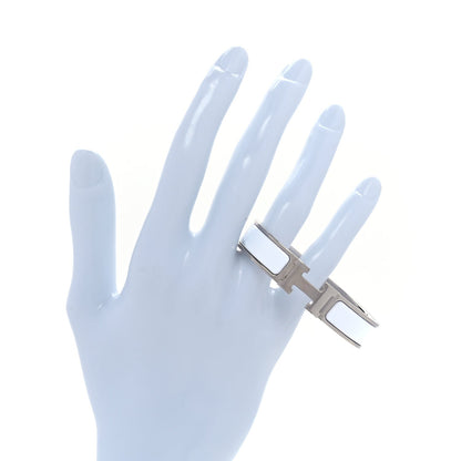 Hermes Enamel Narrow Clic Clac H Bracelet PM  White 4 of 4
