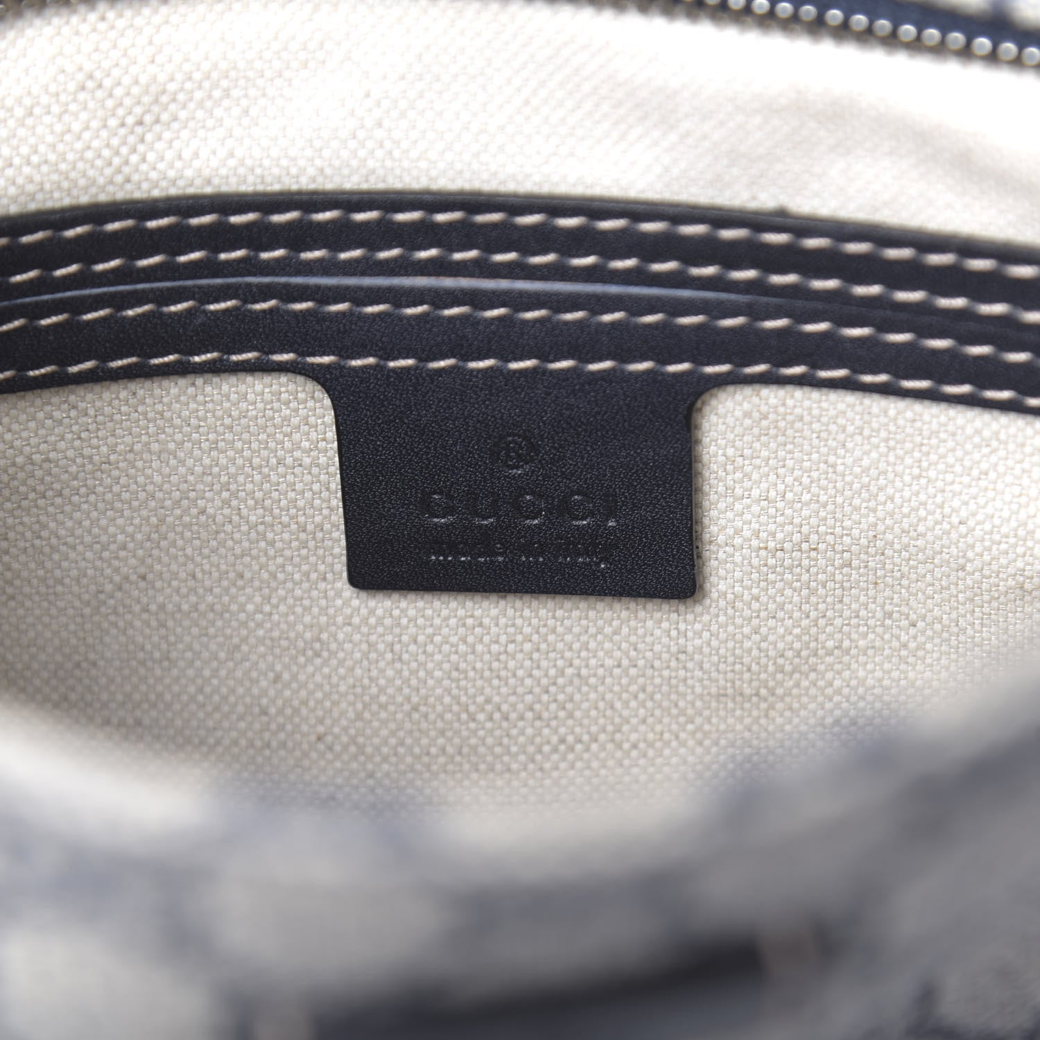 Gucci GG Supreme Monogram Small Flat Messenger Bag Navy 6 of 10