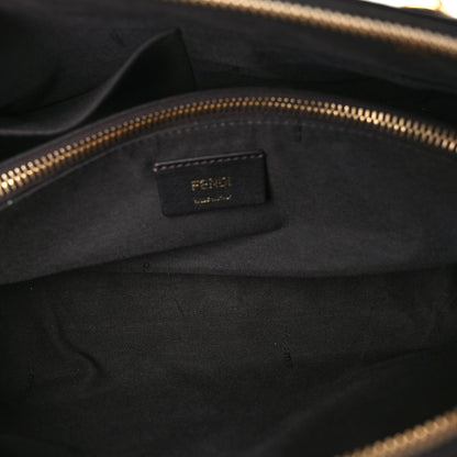 Fendi Vitello King Elaphe Python Print Logo Medium By The Way Boston Bag  Tartufo Daisy Roccia 4 of 8