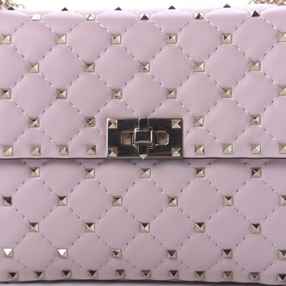 Valentino Garavani Nappa Medium Rockstud Spike Shoulder Bag Water Rose 10 of 10
