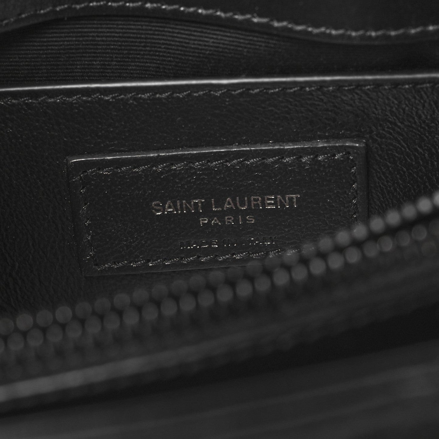 Calfskin Y Quilted Monogram Monochrome Small Loulou Chain Satchel Black