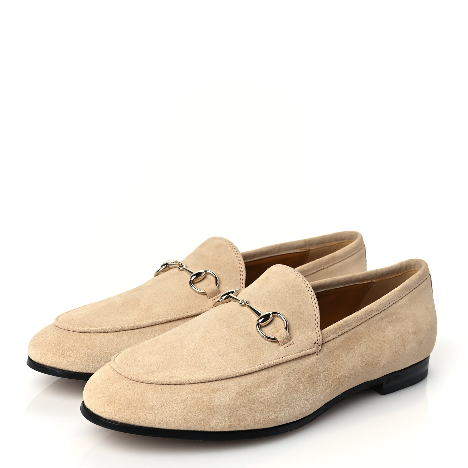 Gucci Suede Horsebit Womens Jordaan Loafers 39 Pink Sand 4 of 9