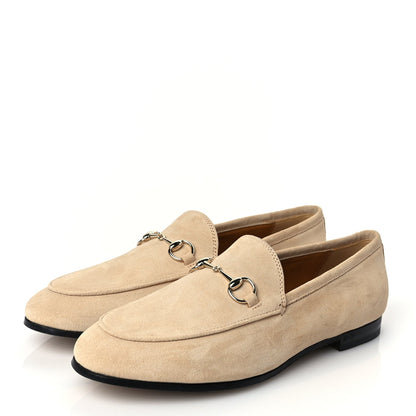 Gucci Suede Horsebit Womens Jordaan Loafers 39 Pink Sand 4 of 9