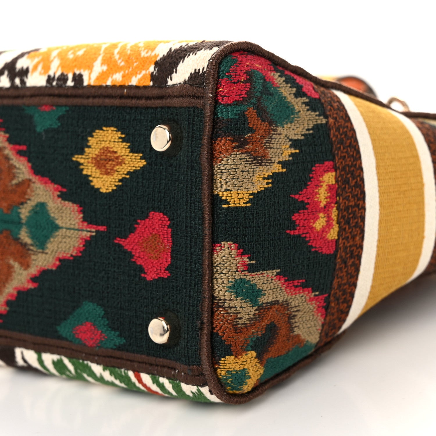 Christian Dior Canvas Embroidered Paisley Medium Lady D-Lite Multicolor 10 of 11