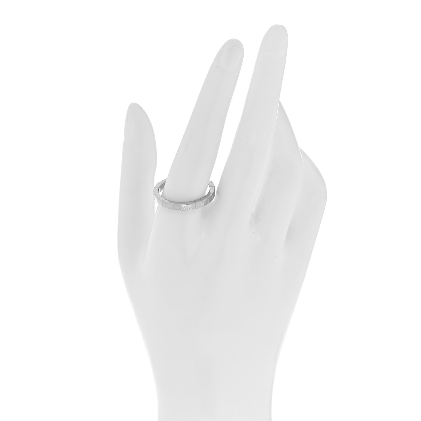 18K White Gold Lanieres Ring 64 10.75