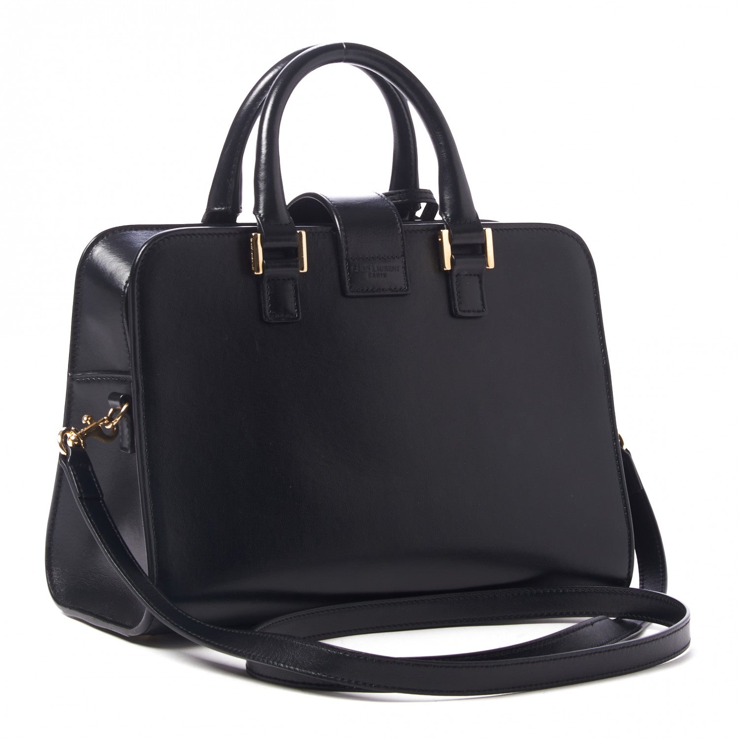 Saint Laurent Calfskin Monogram Baby Cabas Black 3 of 8