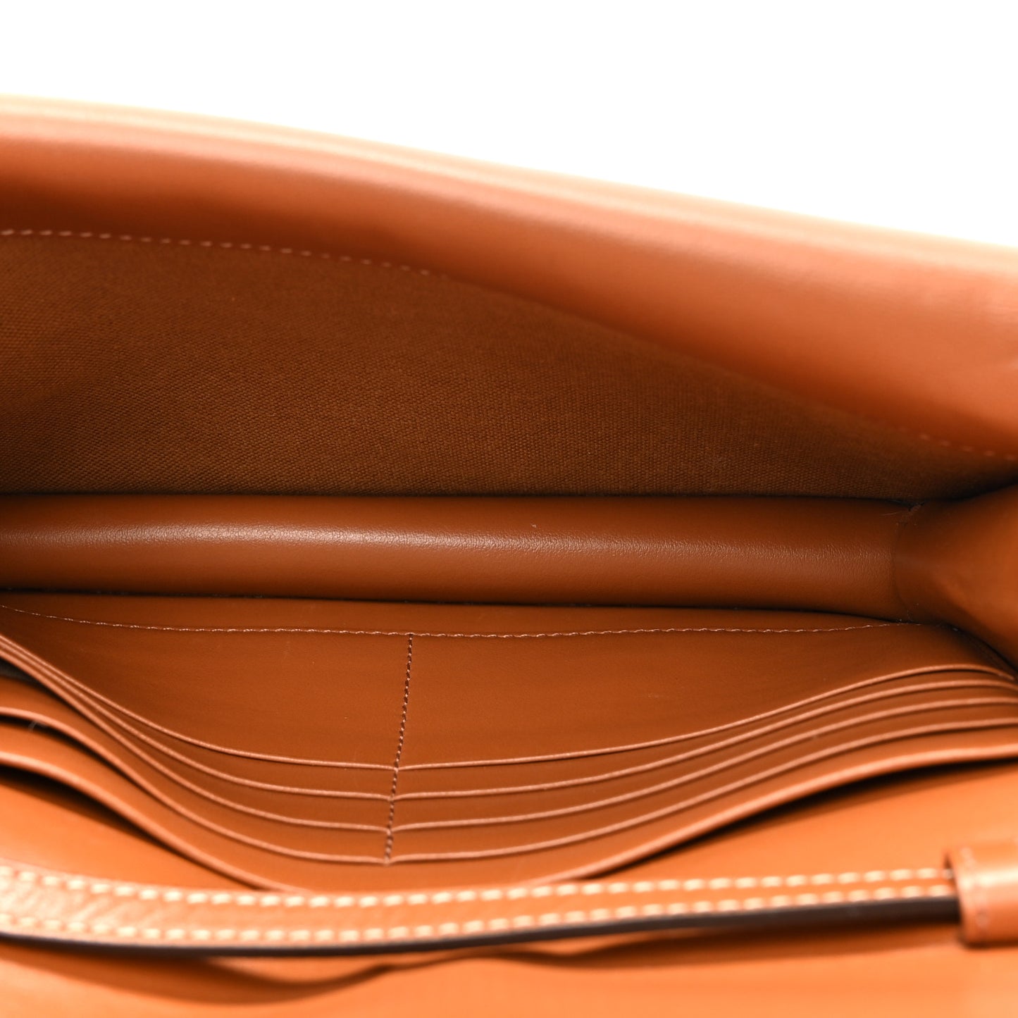 Triomphe Canvas Lambskin Wallet On Strap Tan