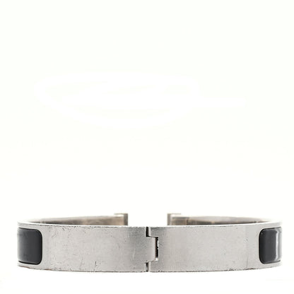 Hermes Matte Enamel Narrow Clic Clac HH Bracelet T6  Black 2 of 3