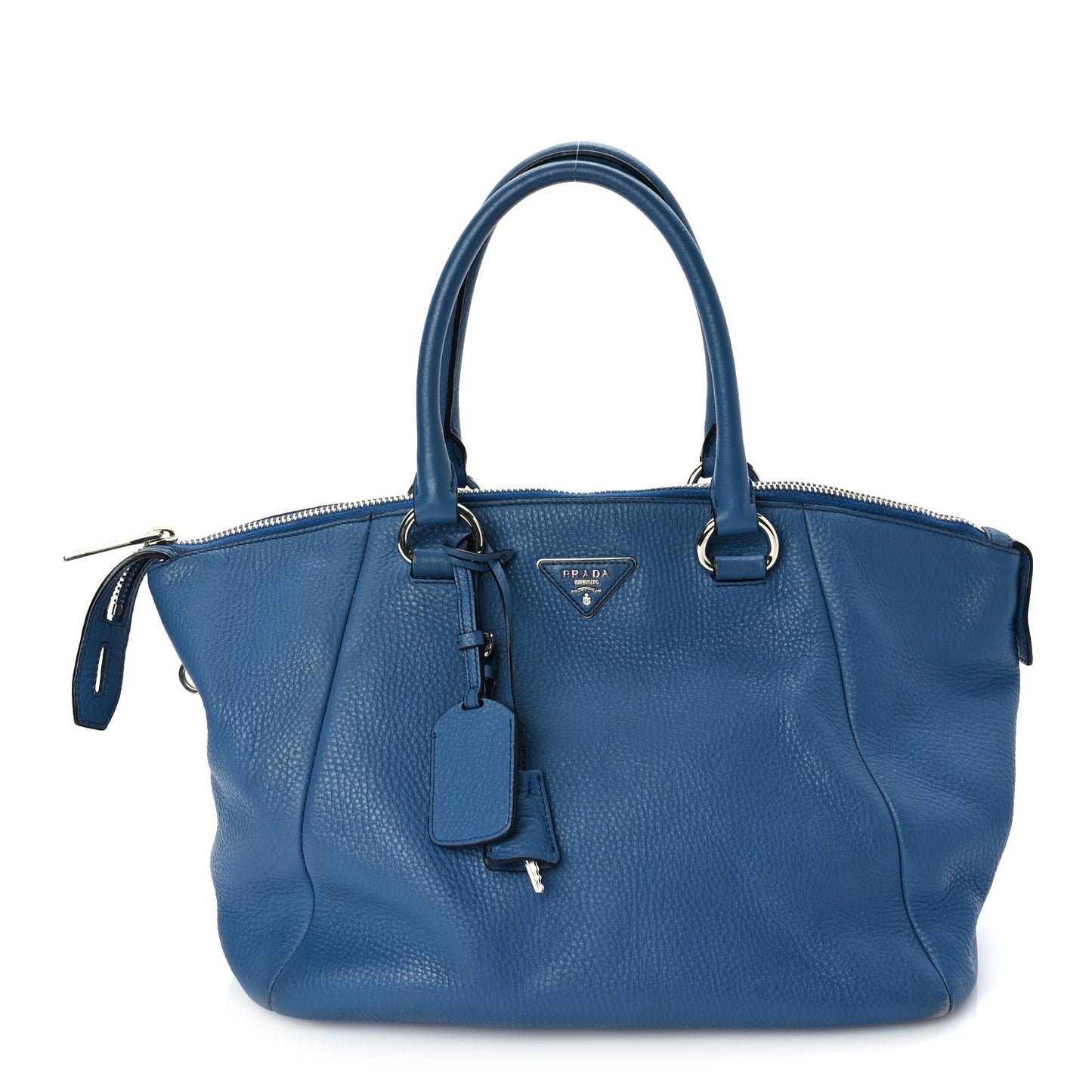 Vitello Daino Shoulder Bag Cobalto