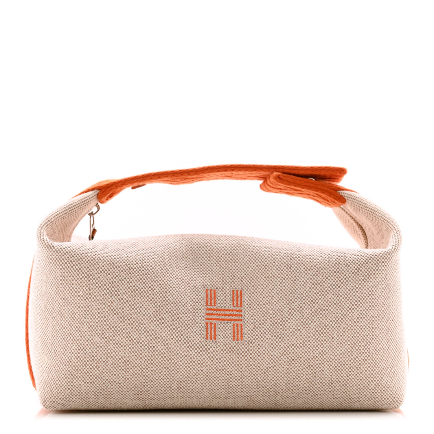 Hermes Canvas Small Bride-A-Brac Pouch Natural Orange 1 of 7