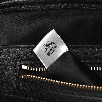 MCM Grainy Lambskin Crystal Studded Medium Stark Backpack Black 9 of 13