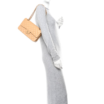 Chanel Lambskin Quilted Medium Double Flap Beige 2 of 10