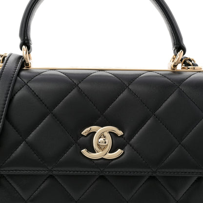 Chanel Lambskin Quilted Small Trendy CC Dual Handle Flap Bag Black 8 of 10