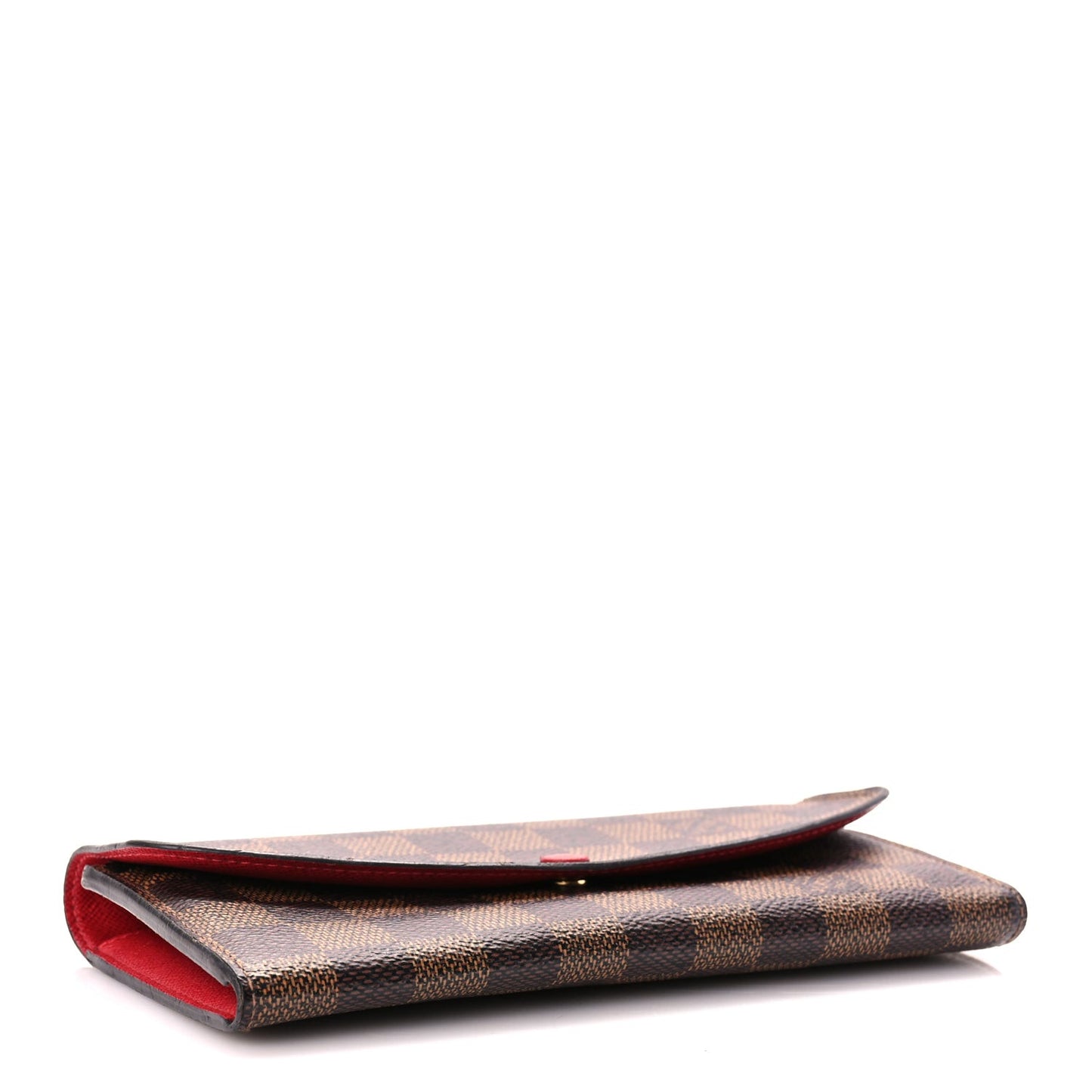 Damier Ebene Emilie Wallet Red