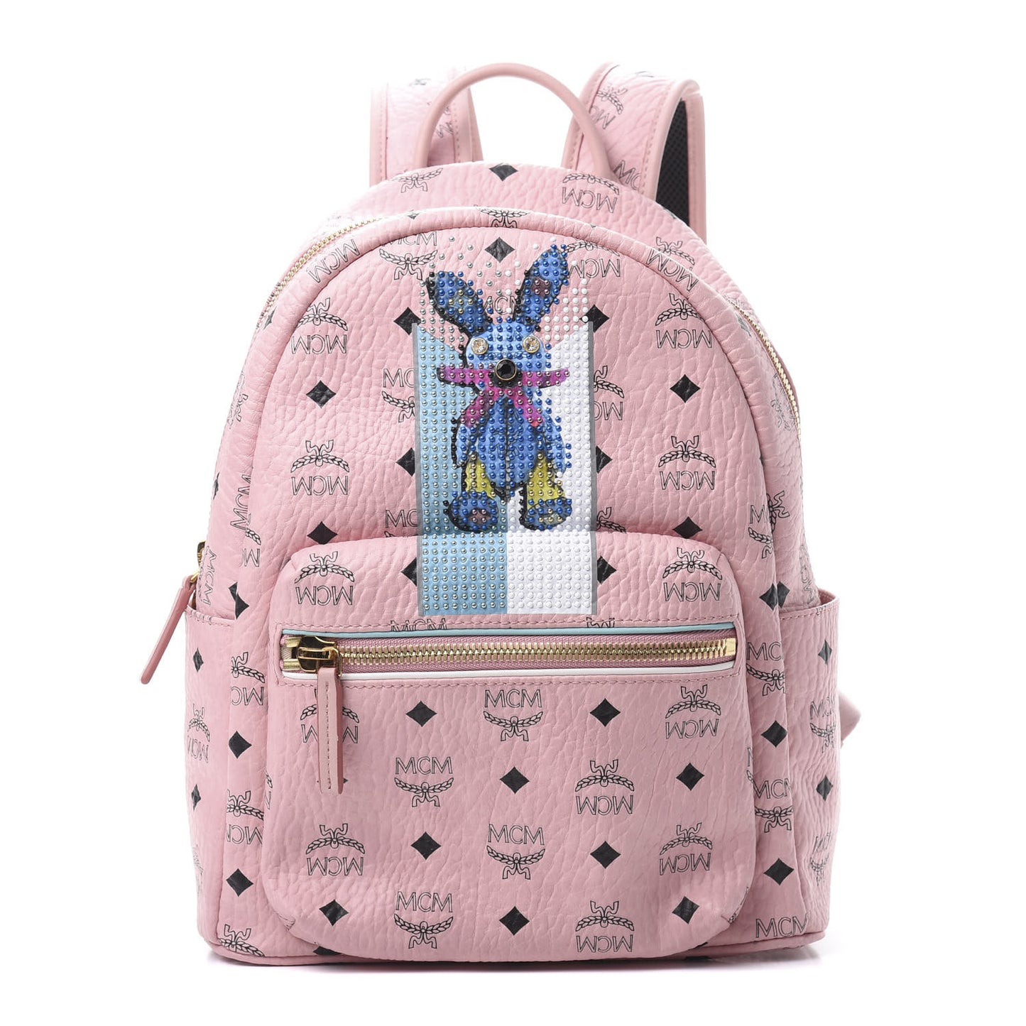 Visetos Small Studded Stark Rabbit Backpack Pink