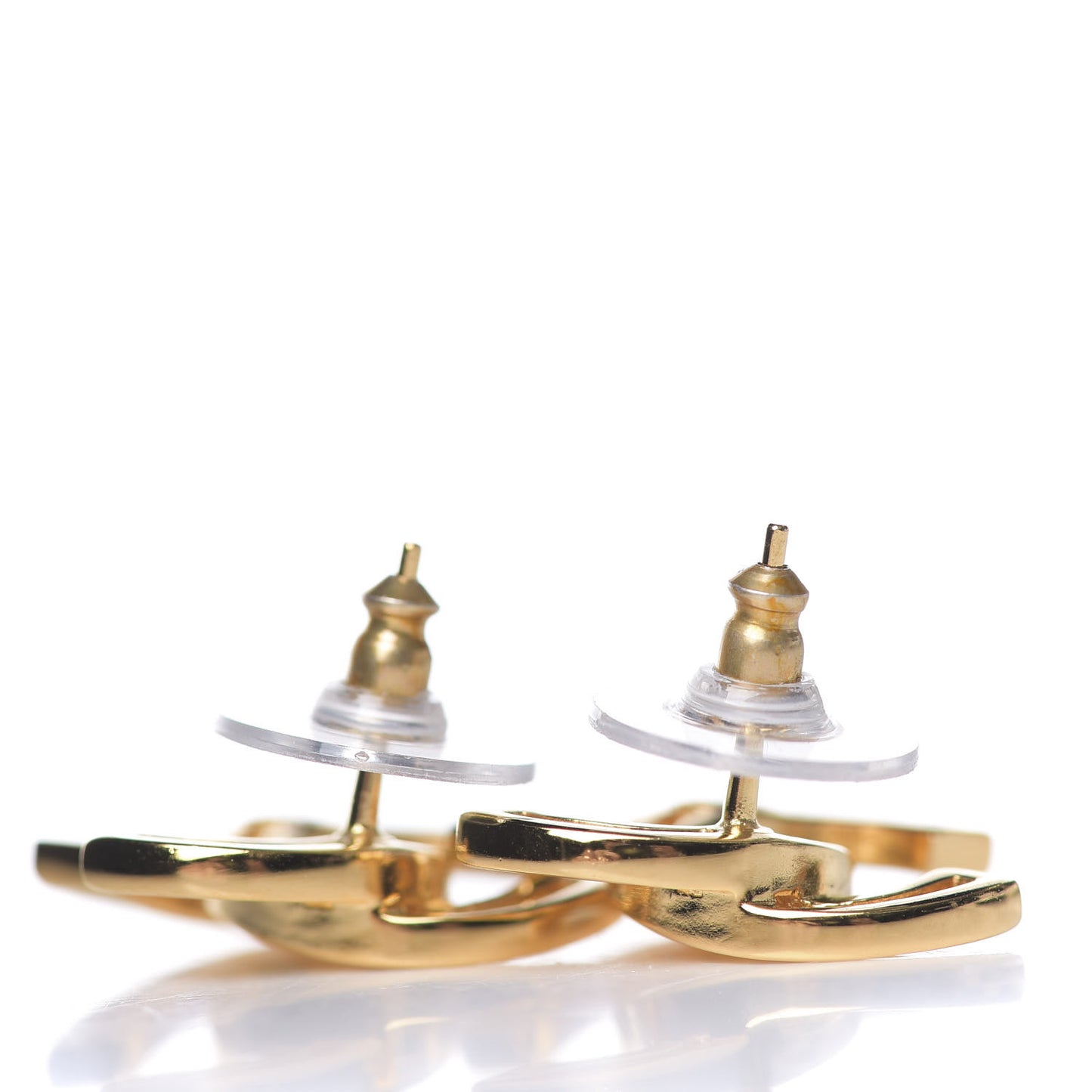Metal Obazine CC Earrings Gold