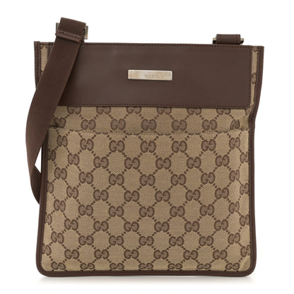 Gucci Monogram Messenger Crossbody Bag Dark Brown 1 of 11