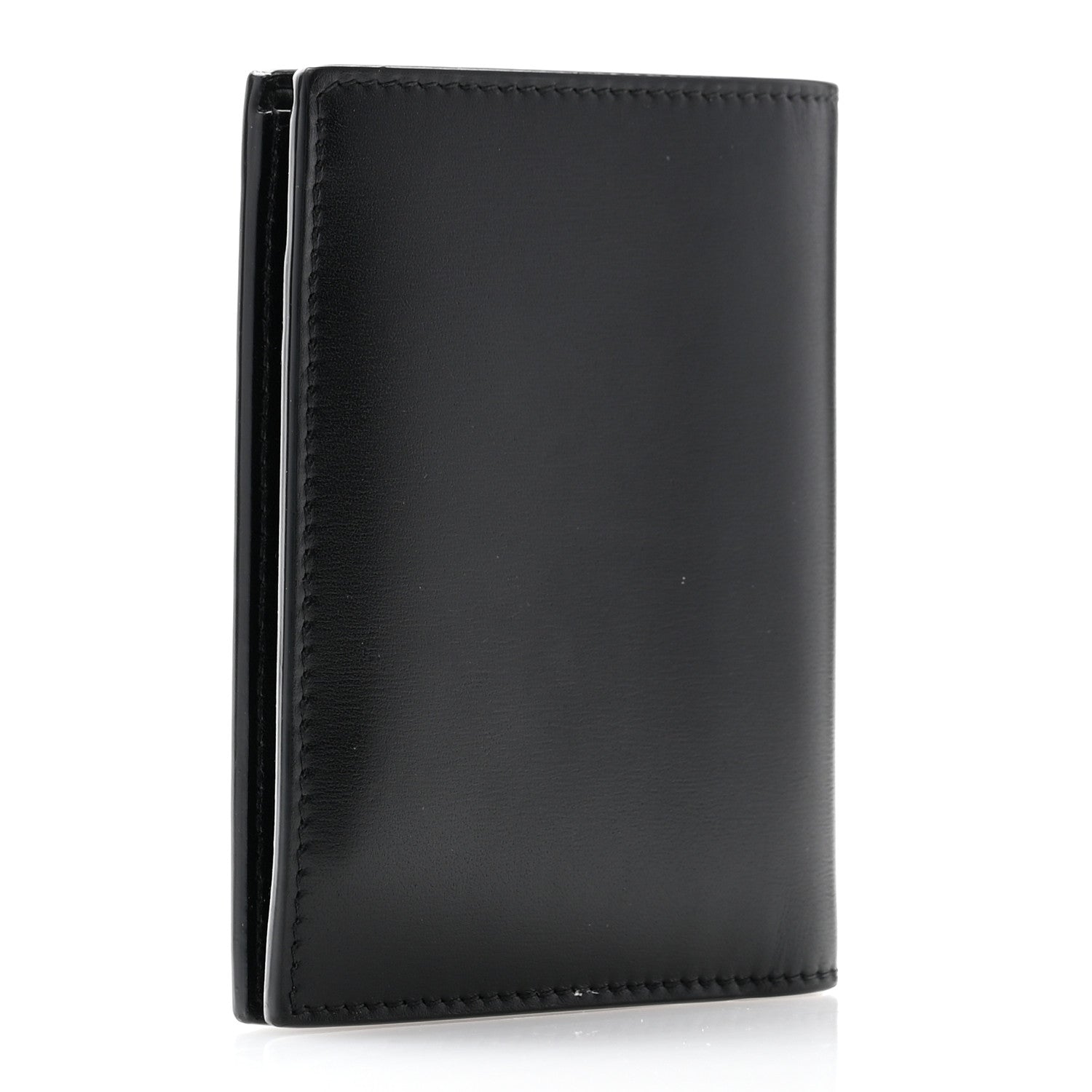 Saint Laurent Smooth Calfskin Cassandre Credit Card Wallet Black 3 of 11