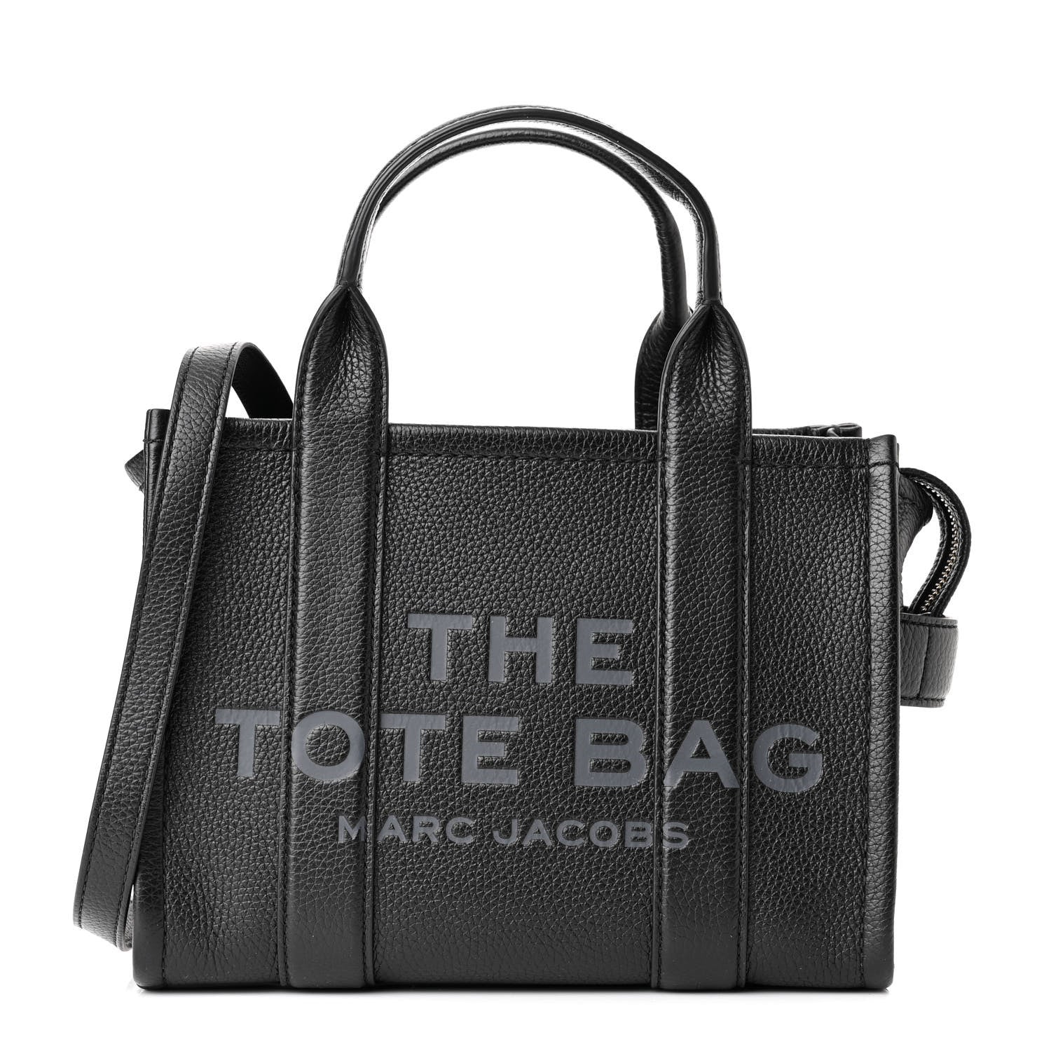Marc Jacobs Grained Calfskin Small The Tote Bag Black 1 of 10