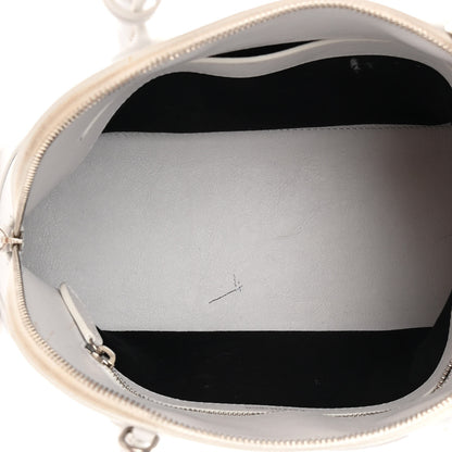 Balenciaga Smooth Calfskin 3D Logo S Ville Top Handle Bag White Screen Blue Black 5 of 20