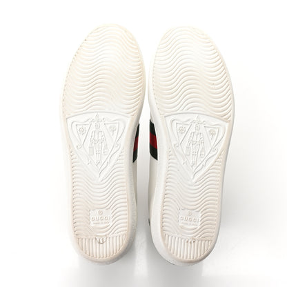Gucci Calfskin Web Embroidered Womens Ace Sneakers 40 White 6 of 9